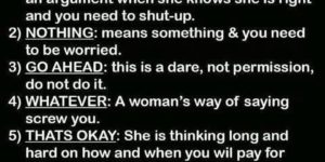 Five deadly terms used by women.