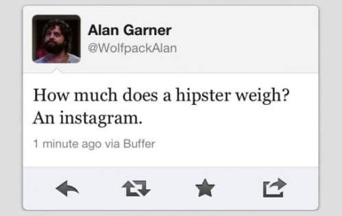 How much does a hipster weigh?