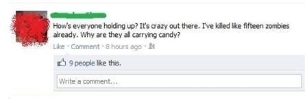 Why are they all carrying candy?