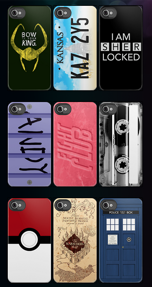 Fandom phone cases.