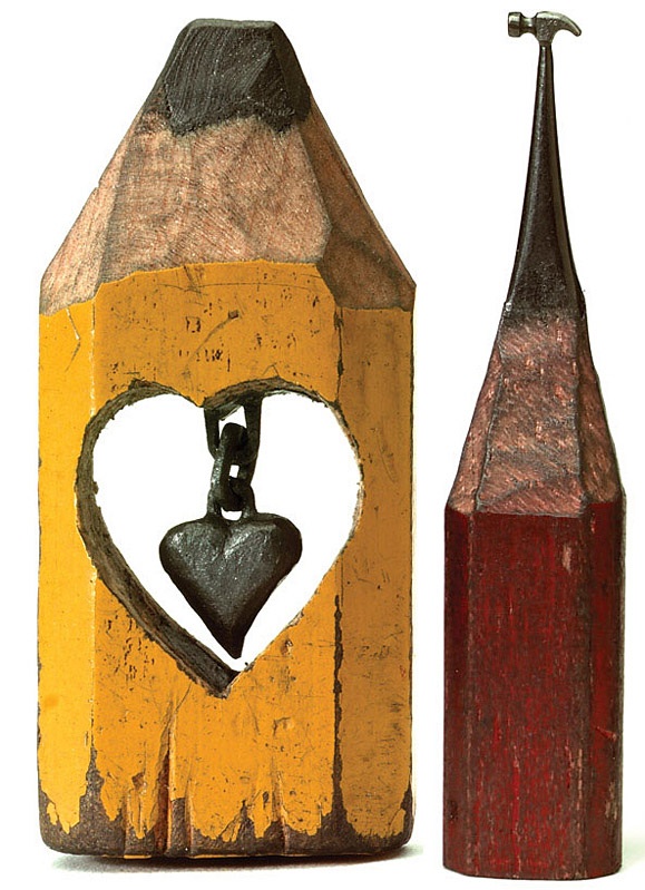 Pencil sculptures.