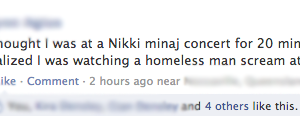 I thought i was at a Nikki Minaj concert…