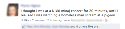I thought i was at a Nikki Minaj concert...