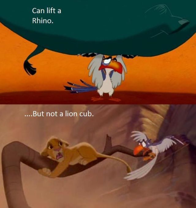 Lousy Zazu.