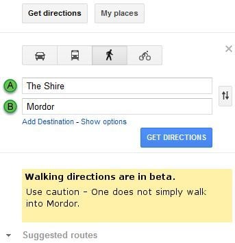 One does not simple walk into Mordor.