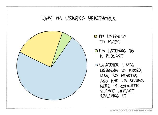 Why I'm wearing headphones.