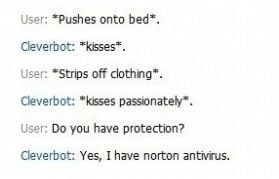 Cleverbot tease.