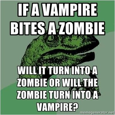 If a vampire bites a zombie...