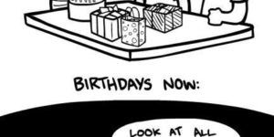 Birthdays then and now.