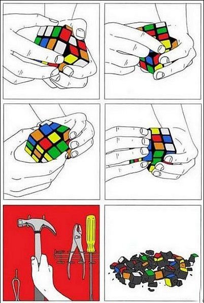 How to solve a Rubik's Cube.