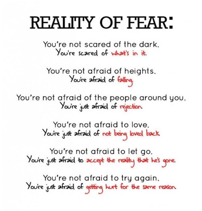Reality of fear.