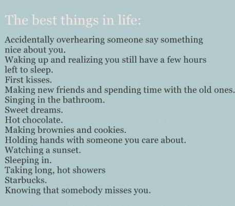 Best things in life: