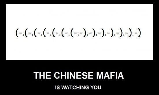 Chinese mafia emoticon.
