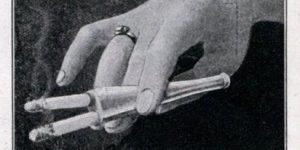 Double-barrel cigarette holder.