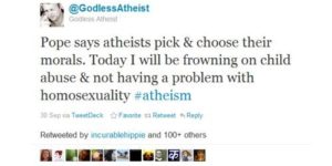 Atheists pick and choose their morals.