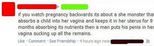 If you watch pregnancy backwards...