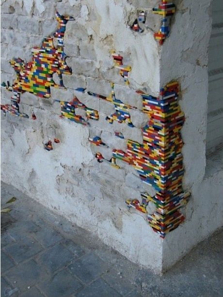 Just a brick wall.