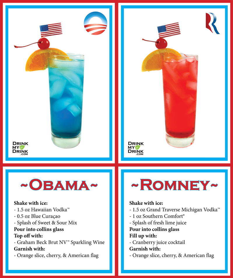 Presidential Candidate Cocktails.