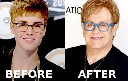 Justin Bieber - Before and after.