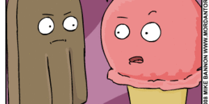 Popsicle vs. ice cream cone.