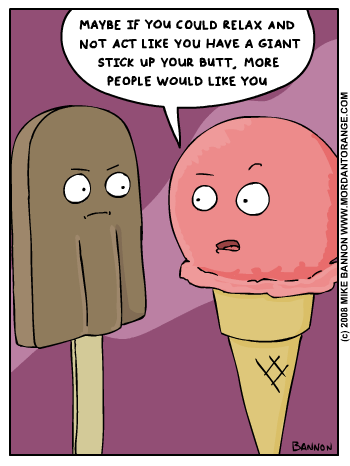 Popsicle vs. ice cream cone. 