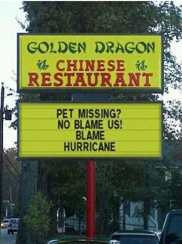Blame hurricane.