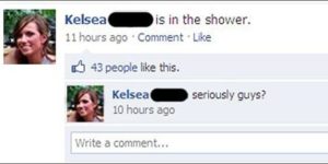 Kelsea is in the shower.