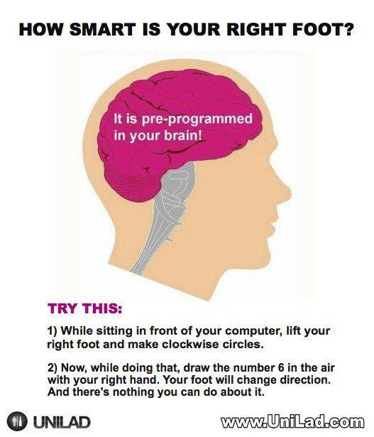 How smart is your right foot?