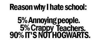 Reasons why I hate school.