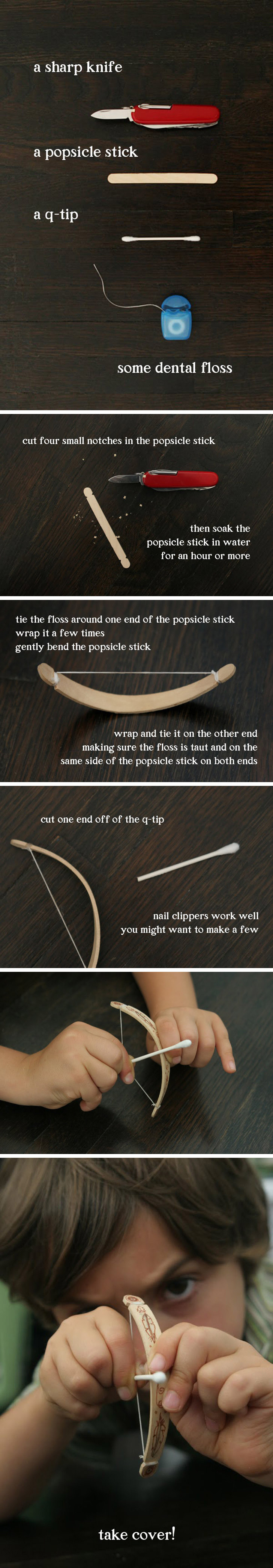 How to make a mini bow and arrow set