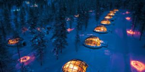 Finnish hotel and igloo resort.