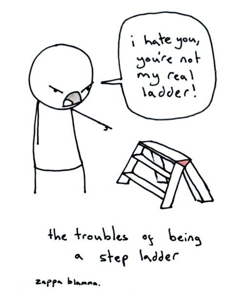 The troubles of being a step ladder.