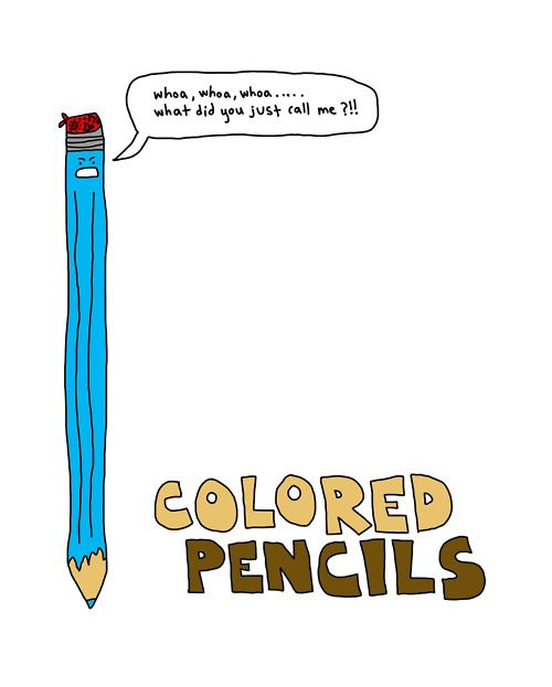 Colored pencils.