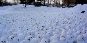 The snowman army.