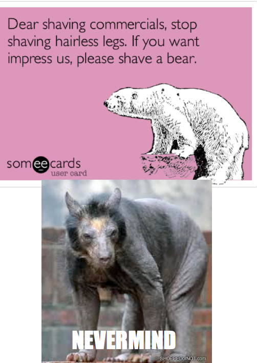 Dear shaving commercials...