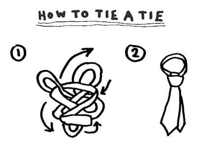 How to tie a tie.