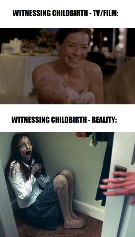 Witnessing childbirth.