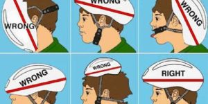 How to properly wear a helmet.