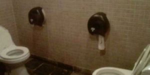 Dueling toilets.