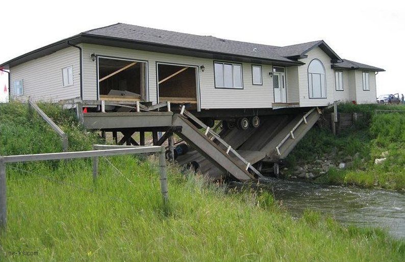 House vs. bridge.