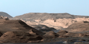 Mars landscape without NASA’s orange lens filter.