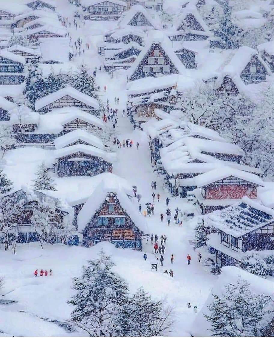 Winter in Shirakawa Japan.