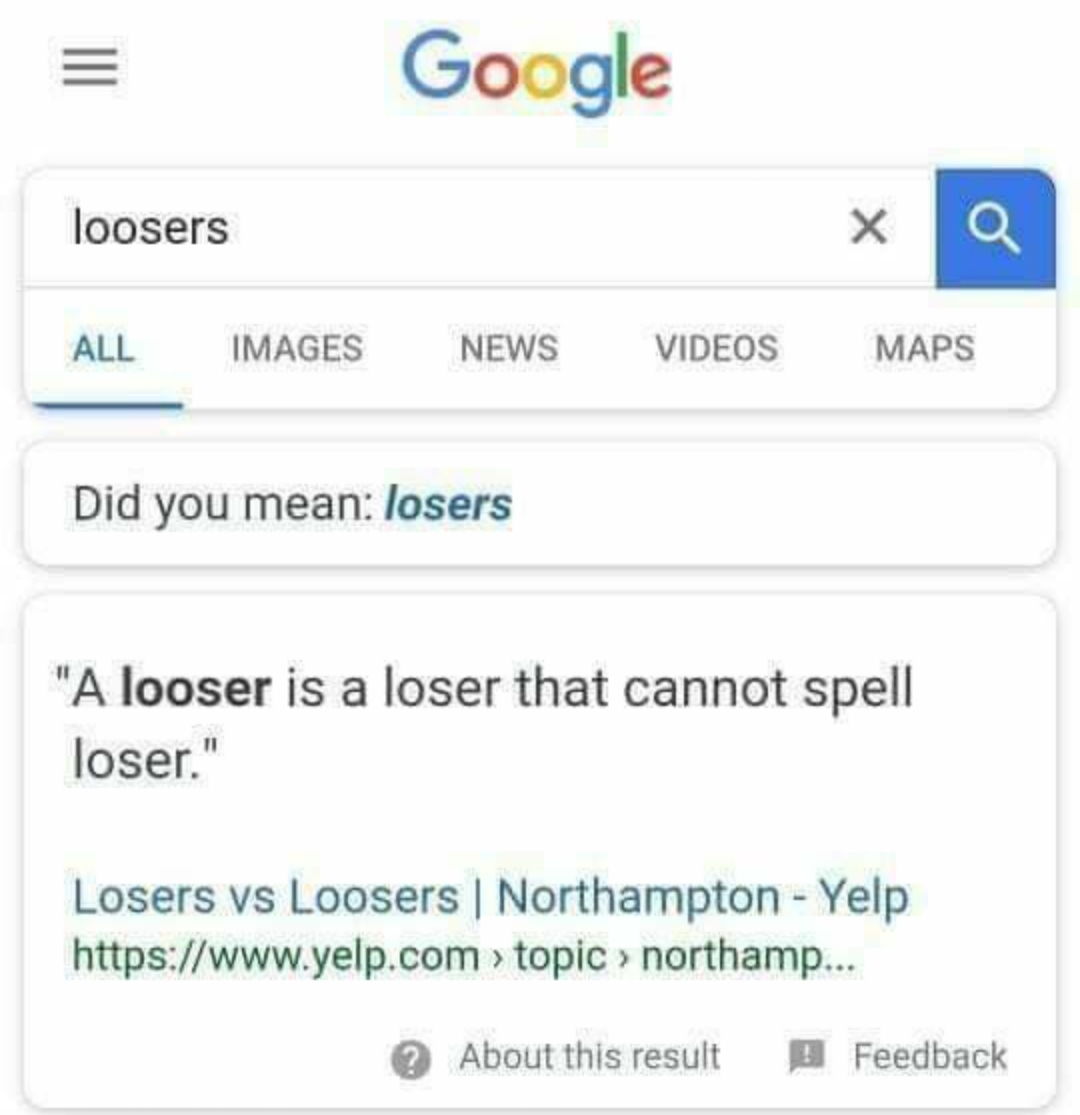 ...a loser whom*. 