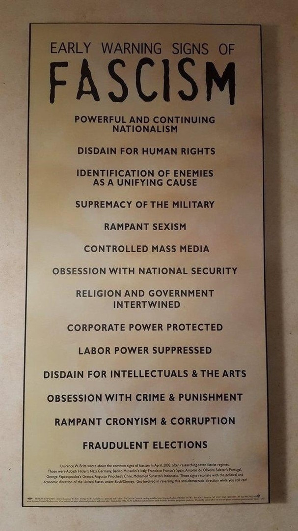 A poster at the US Museum of Holocaust History