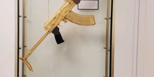 Saddam Hussein’s gold AK47, allegedly.