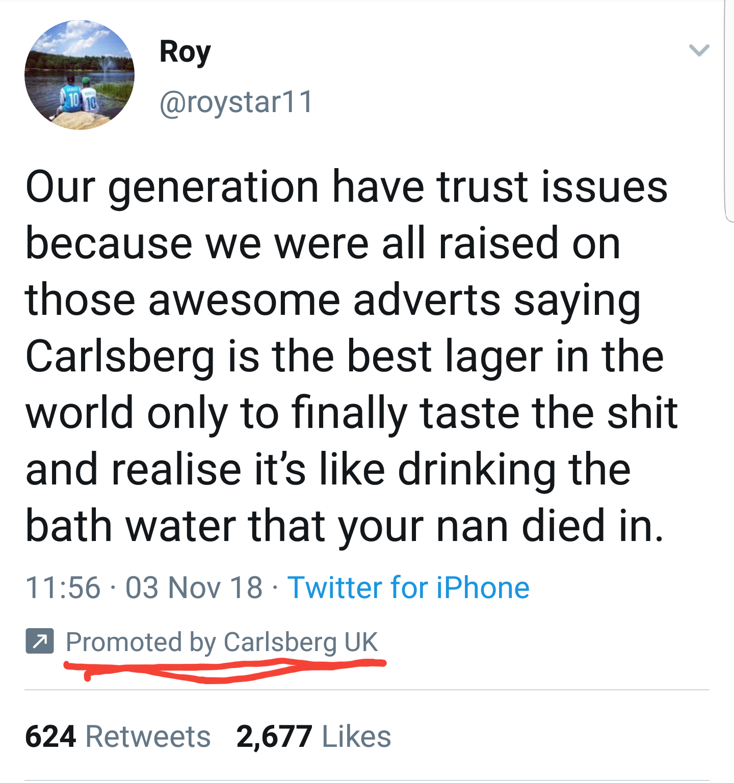 The internet is a weird place... #drinkcarlsberg? 