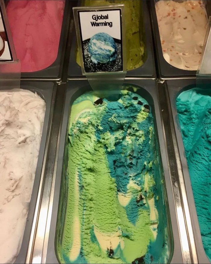Global warming flavored ice cream is so hot this year.