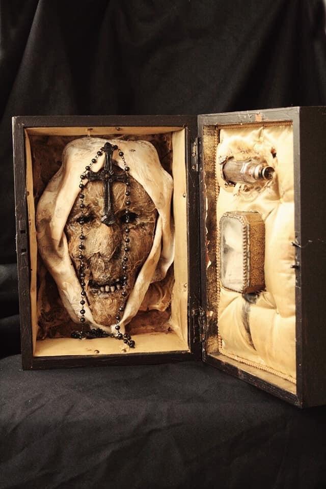 The mummified head of Josephine Rosenthal.The first Catholic Nun ever recorded to be possessed.