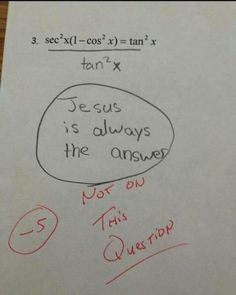 Jesus take the pencil!