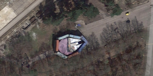 Disney tried to hide the Millennium Falcon with shipping containers but it’s on Google Maps
